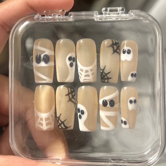 Halloween Cutecore Ghost Press-on Nails - Picture 2 of 2